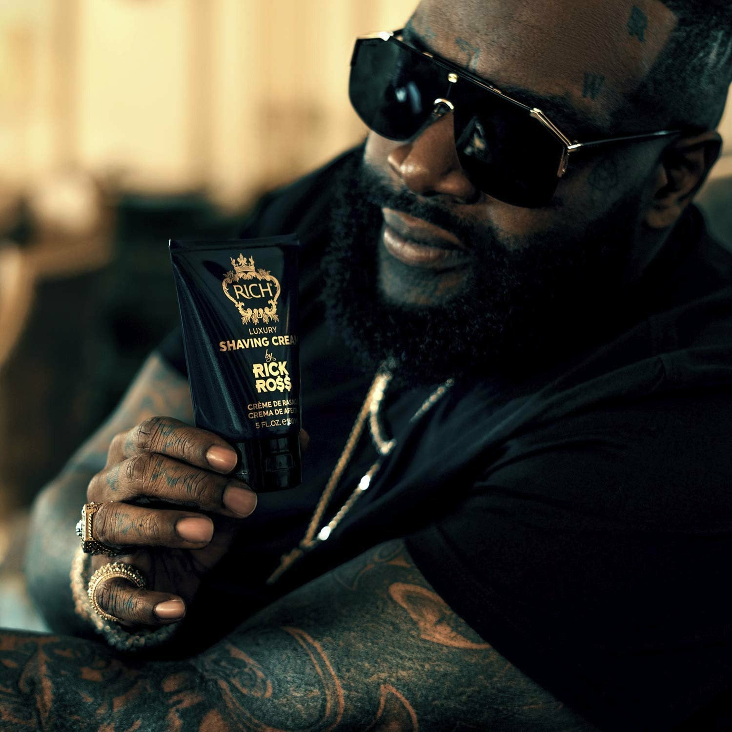 RICH by Rick Ross: Ultimate Luxury Shaving Cream 5oz | Premium Men's Grooming